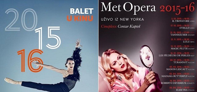 Boljšoj balet i Metropolitan Opera i ove sezone u Cineplexxu